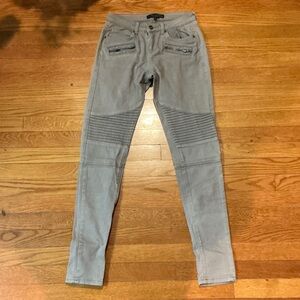 Gray Biker Seven Sister Style Jeans